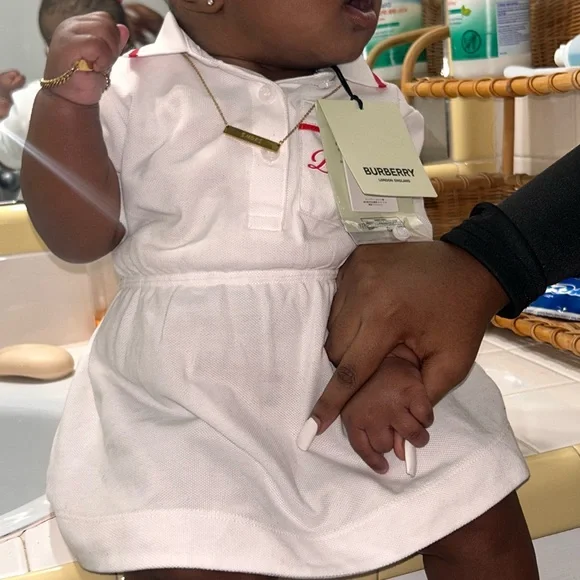 6 mo Burberry-baby girls logo polo dress Casual